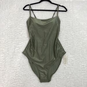 Aerie One Piece Full Coverage Swimsuit Women's Large Long Tie Back